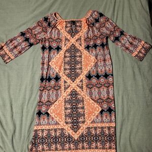 Liz Claiborne Vibrant Paisley Patterned Midi Dress